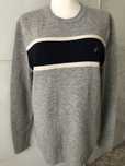 Wełniany szary męski sweter XL
