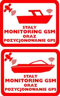 n1094 Naklejka :Stały monitoring GSM pozycjonowanie GPS łódz, jacht