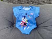 NOWE ubranko dla lalki BABY BORN - niebieskie body z misiem