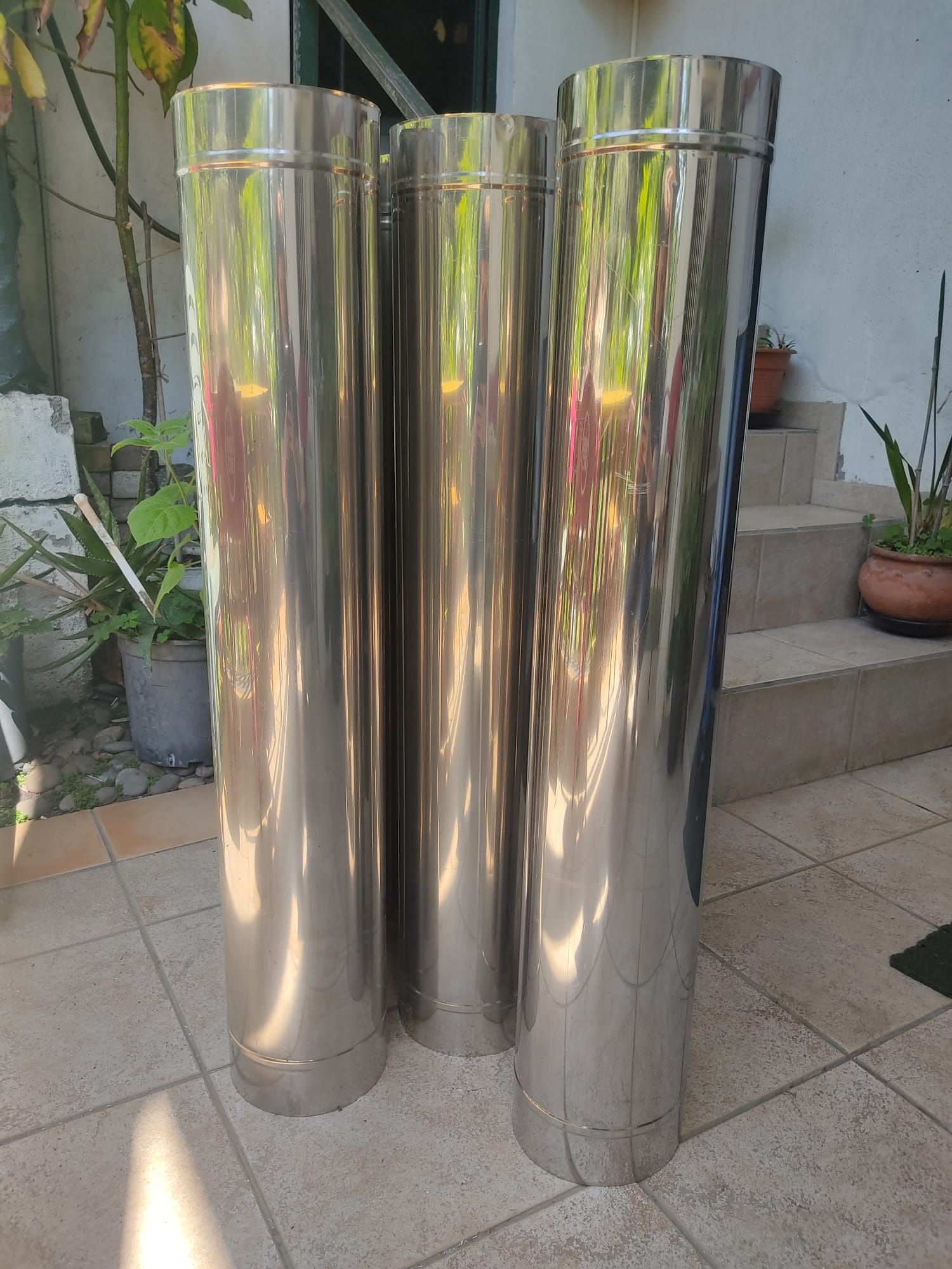 Tubos e curvas de inox para chaminés