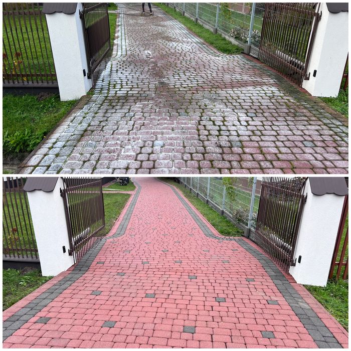 Mycie i malowanie dachów i elewacji i czyszczenie kostki brukowej
