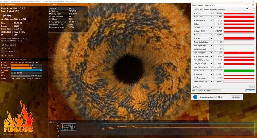 Gigabyte GeForce RTX 4060 WINDFORCE OC 8G (GV-N4060WF2OC-8GD)