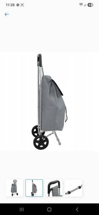 Wózek na zakupy  na kółkach 35L 92cm wysoki NOWY