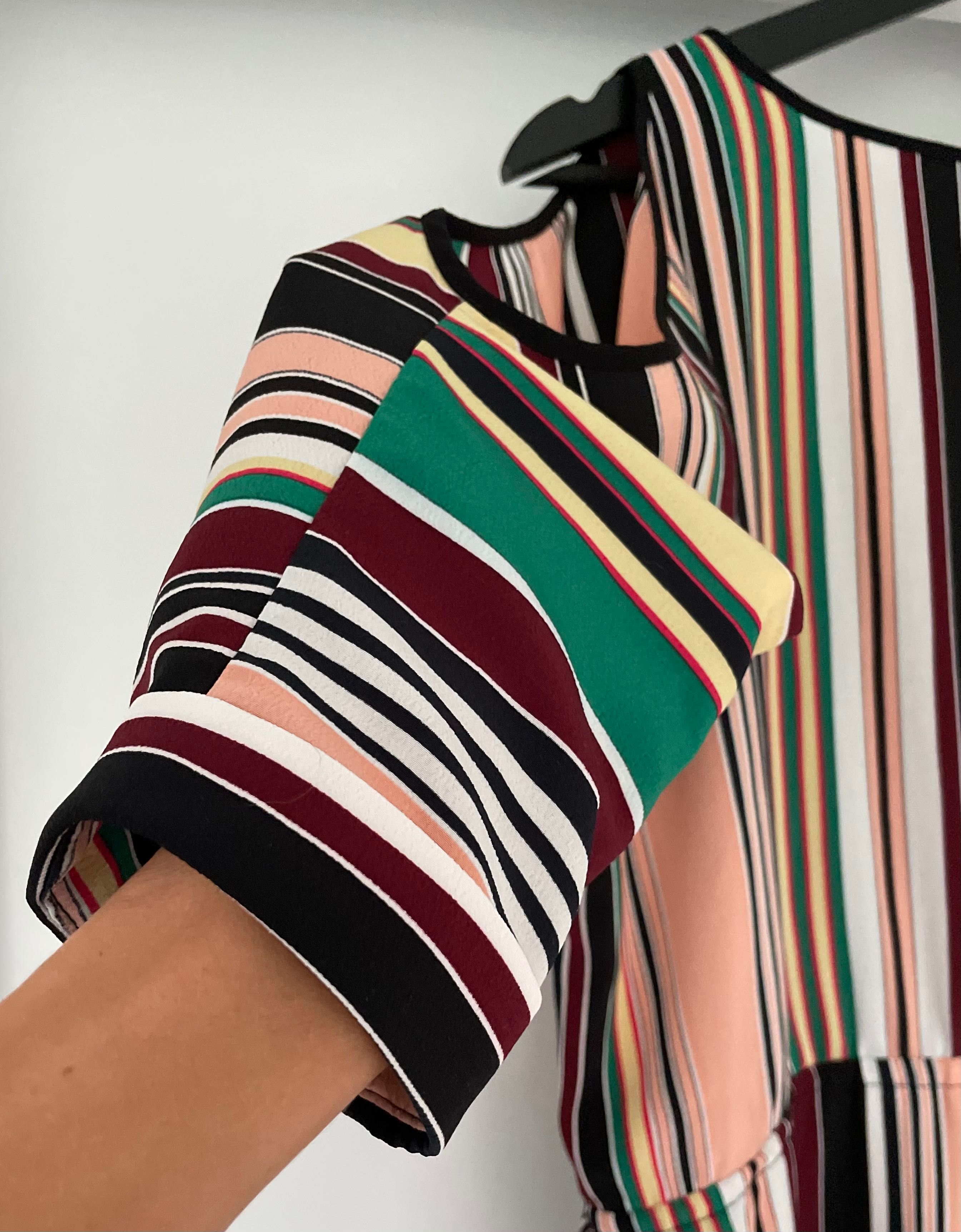Bluzka River Island UK6 XS S luźna odkryte ramiona paski outlet uk