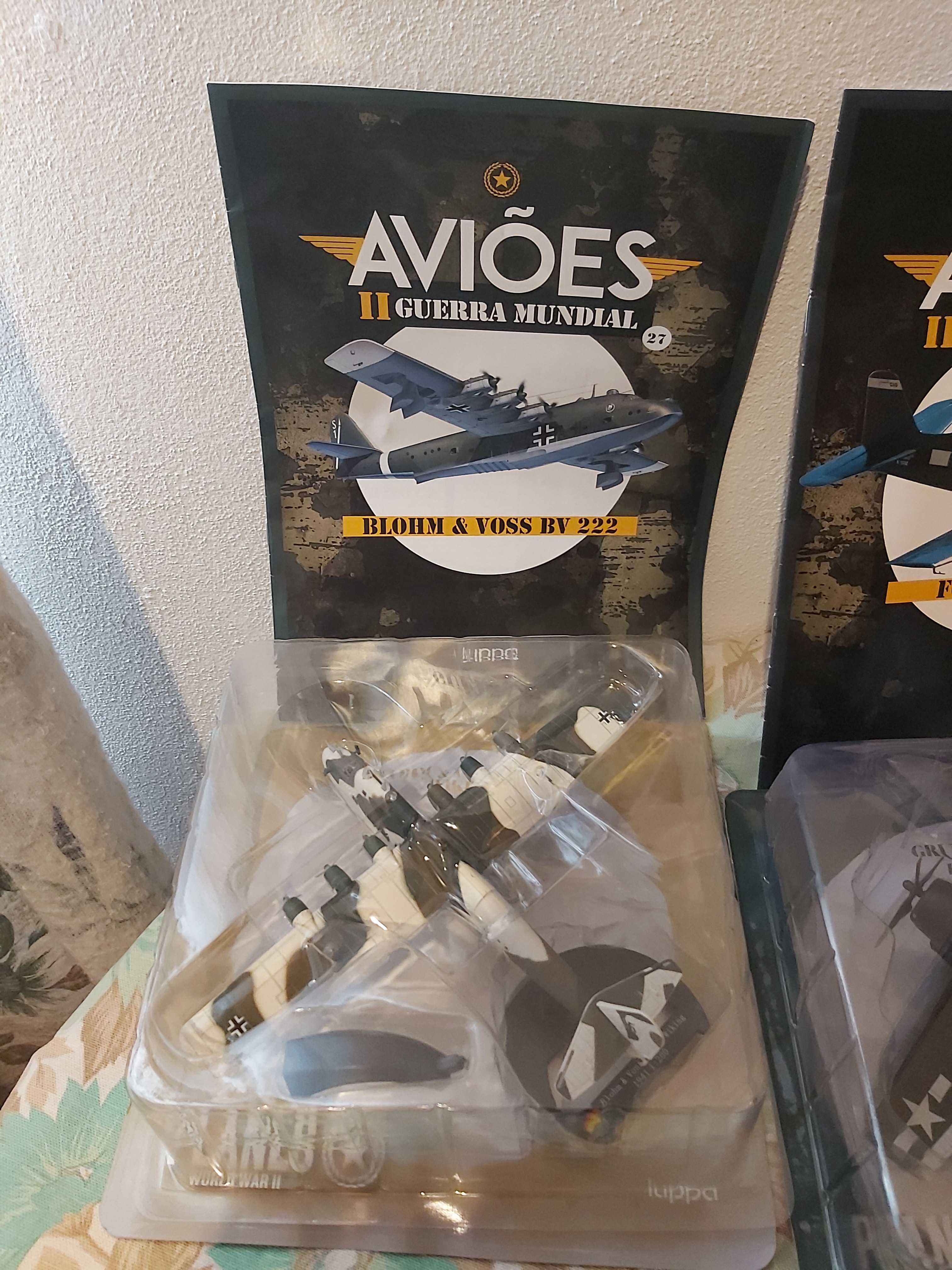 coleção de aviões em escala