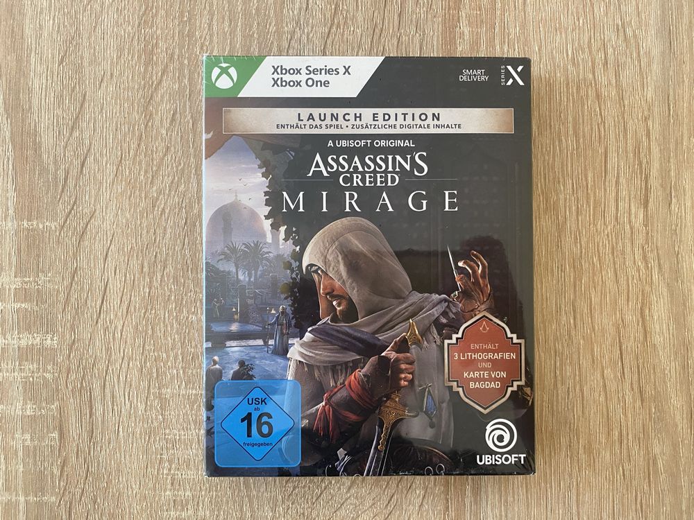 Nowa gra Assassin’s Creed Mirage  Launch Edition Xbox  +3 LITOGRAFIE
