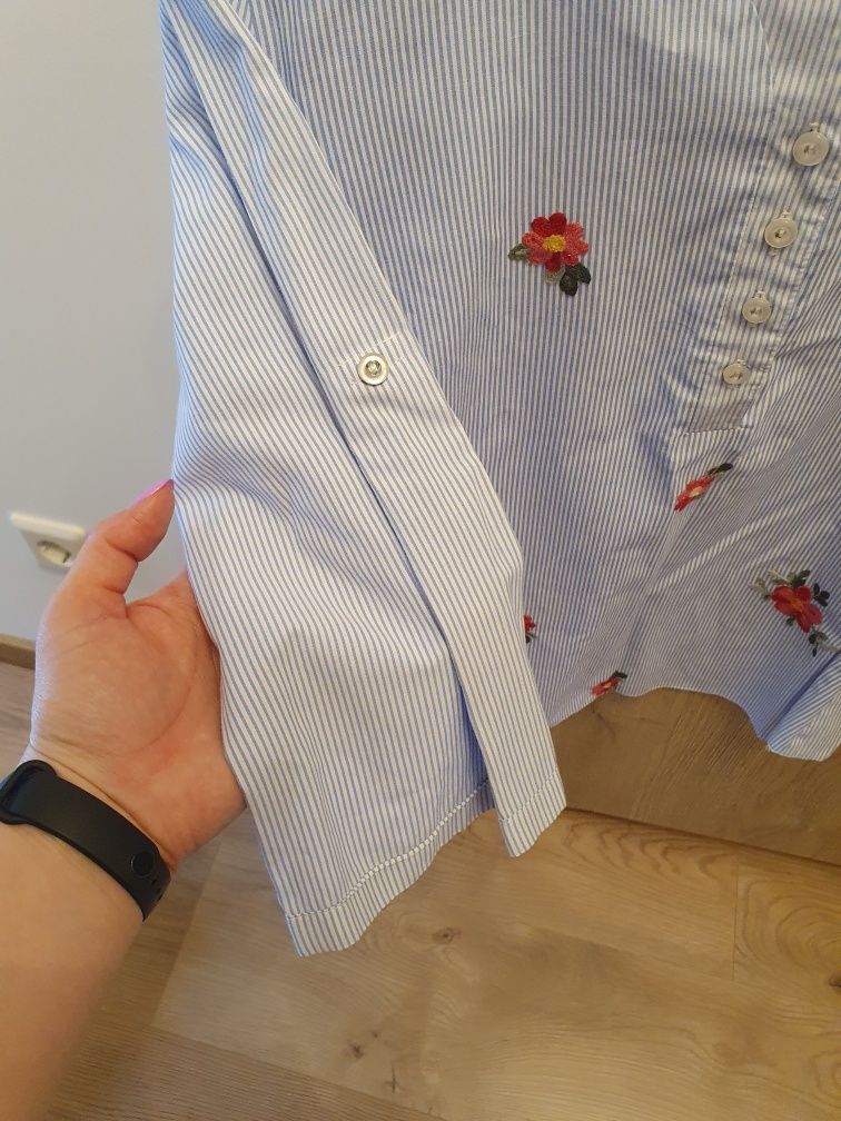 Bluzka haftowane kwiaty wiskoza 100%