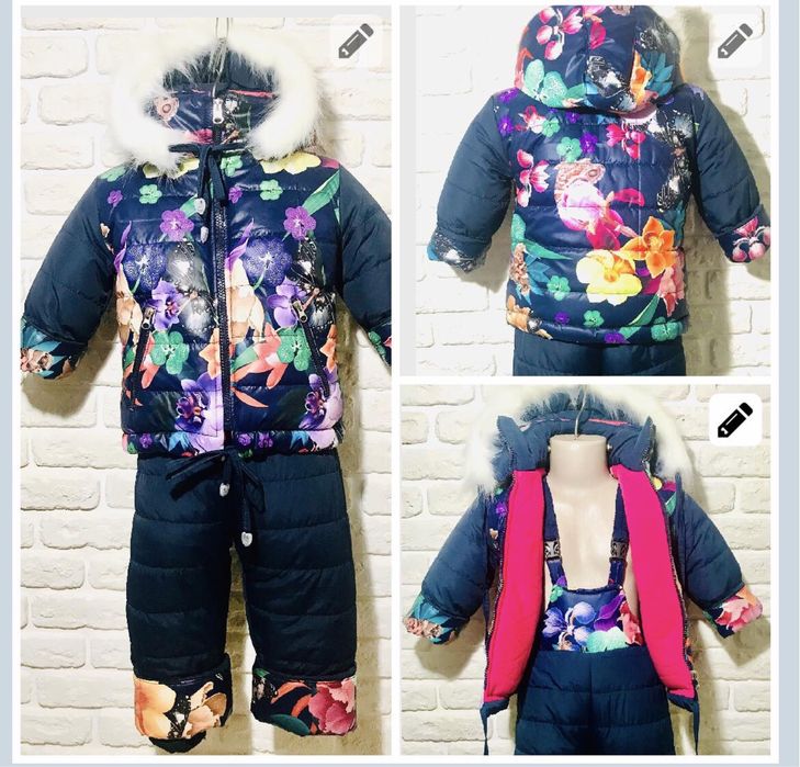 Зимние комбинезоны для девочки