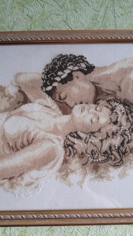 картина крестиком"Поцелуй" по Вервако