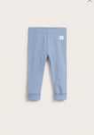 Kappahl niebieskie, prążkowane legginsy Nowe r. 86