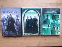 3 DVD - Matrix , Reaktywacja , Rewolucje . Sprzęt AV . Płyty . Kasety