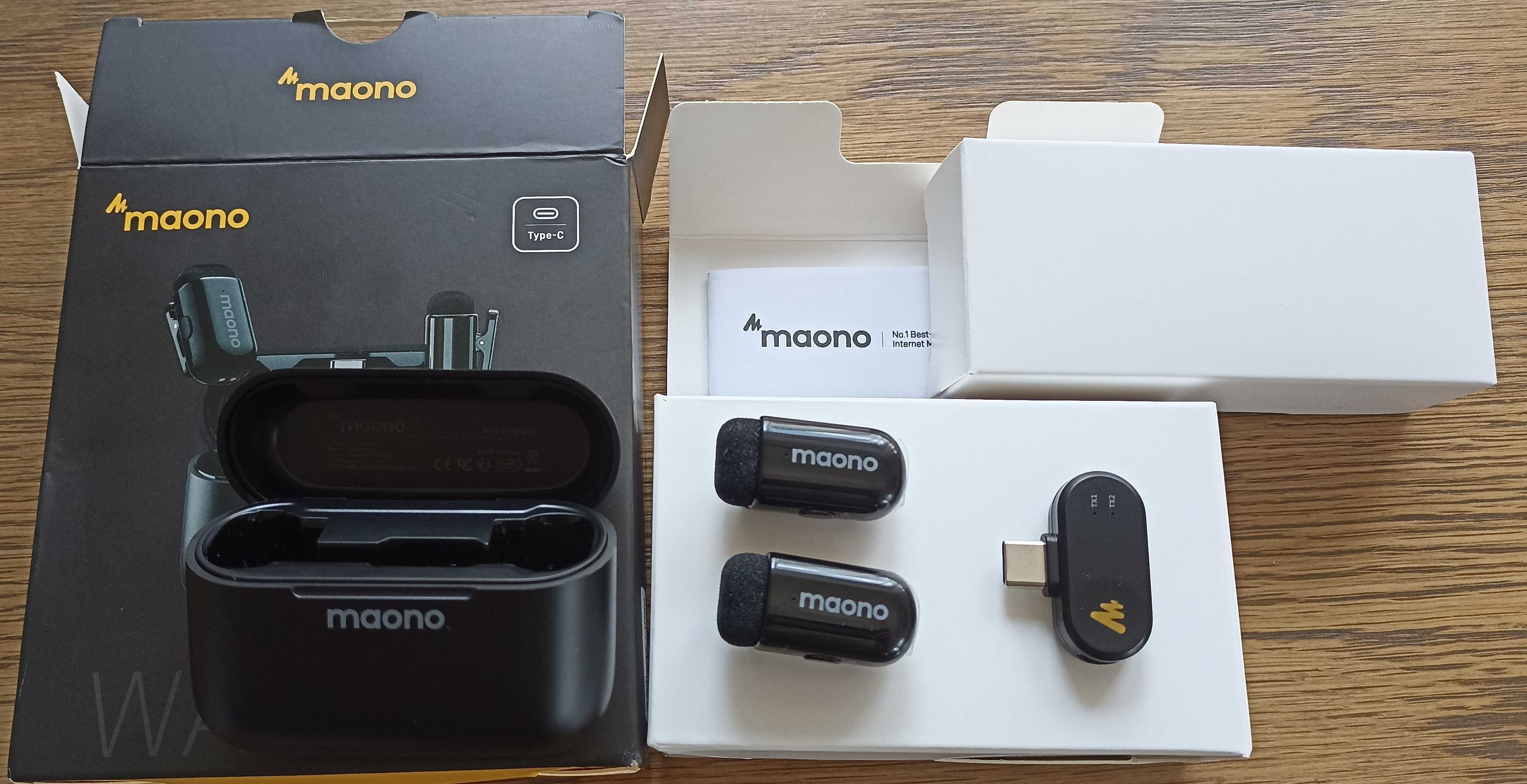 Mikrofony bezprzewodowe USB C Maono nowe alternatywa dla DJI mic, Rode