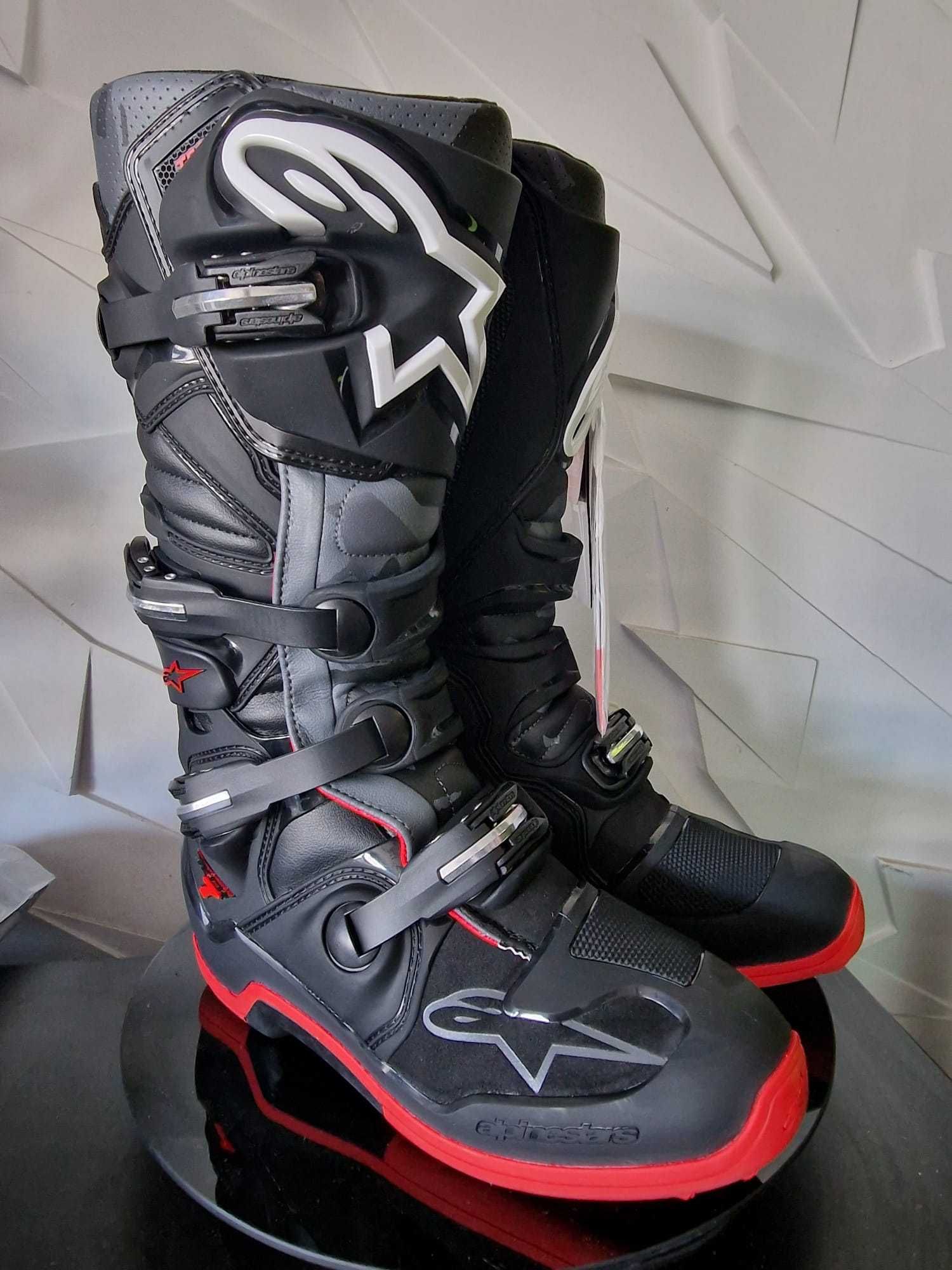 Buty Alpinestars TECH 7 MX  '10  Black/Cool Grey/Red sklep GRATISY!