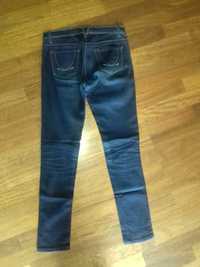 Granatowe spodnie jeansowe biodrówki DenimCo Primark Skinny Fit 38 S