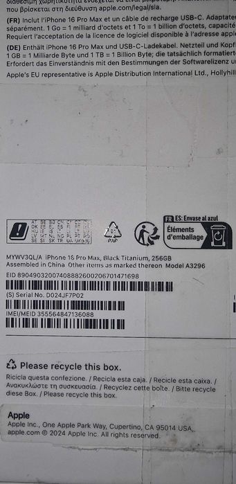 iPhone 16 pro max, novo