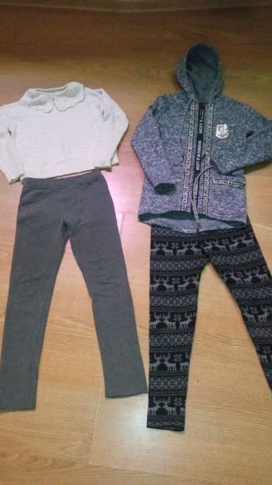 Костюм теплий зимовий на дівчинку лосіни светр кофта