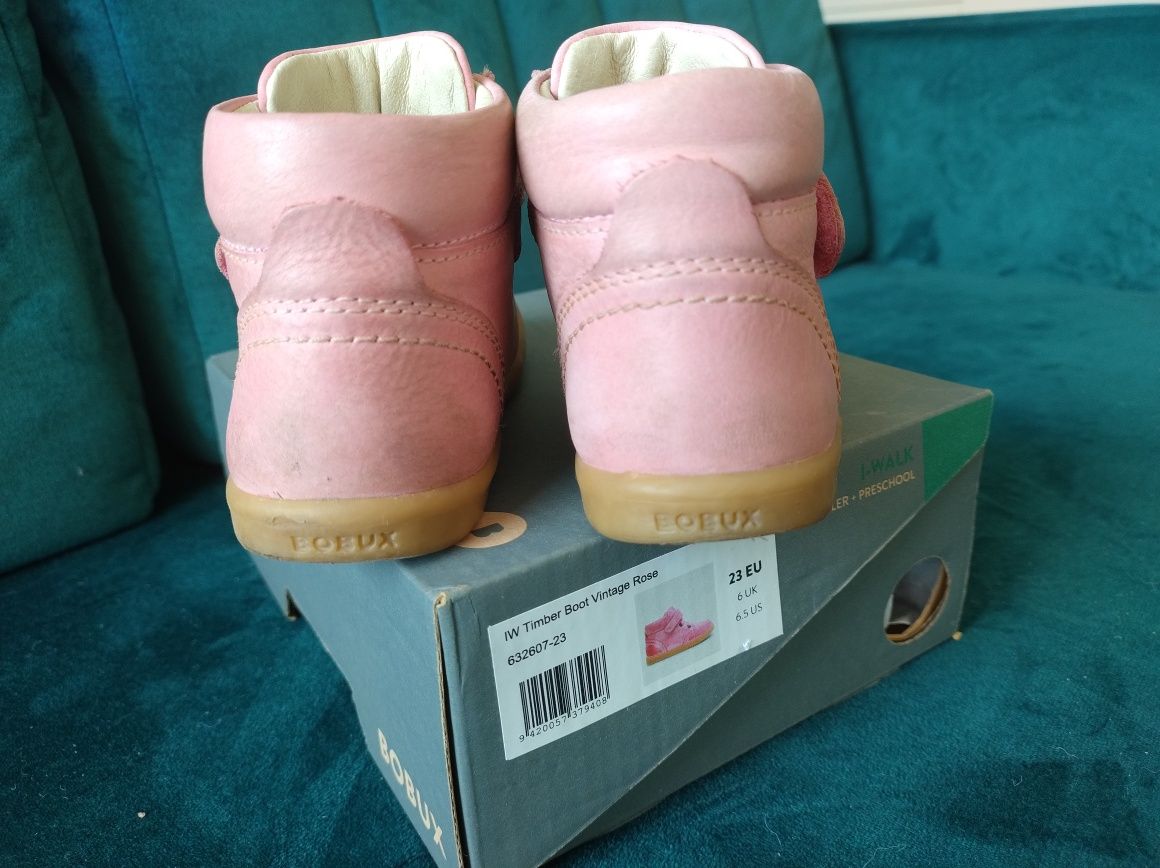 Różowe buty Bobux Timber Boot Vintage Rose rozm. 23