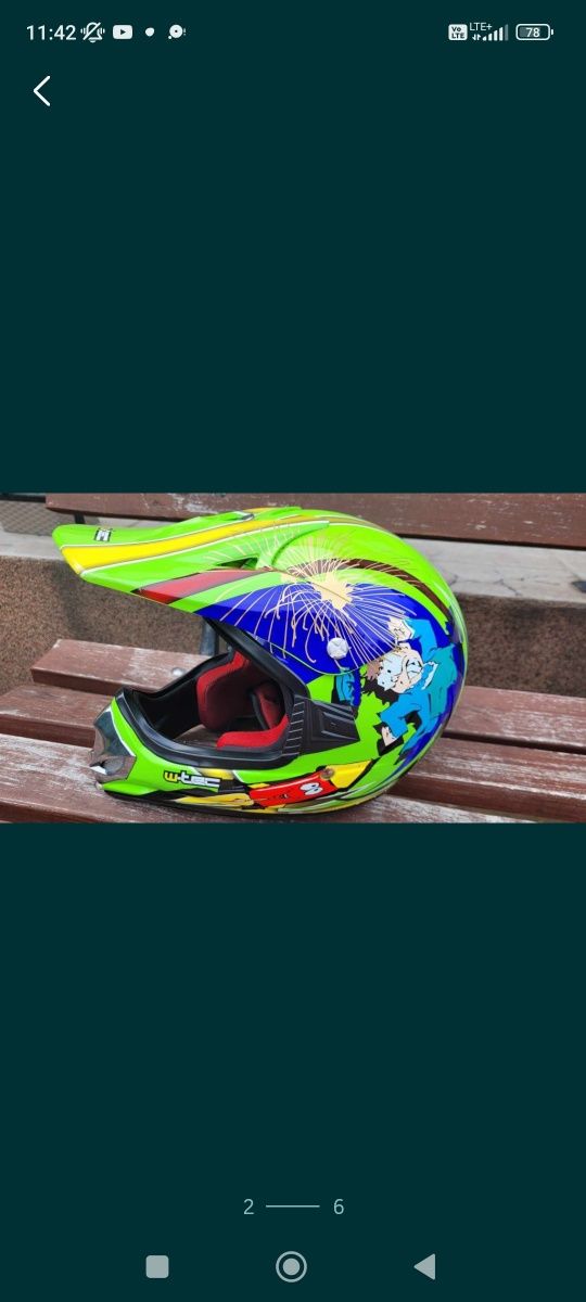 Kask młodzieżowy motocyklowy W-TEC v310 rozm L