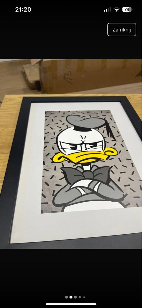 Ramka z plakatem Kaczora Donalda Disney