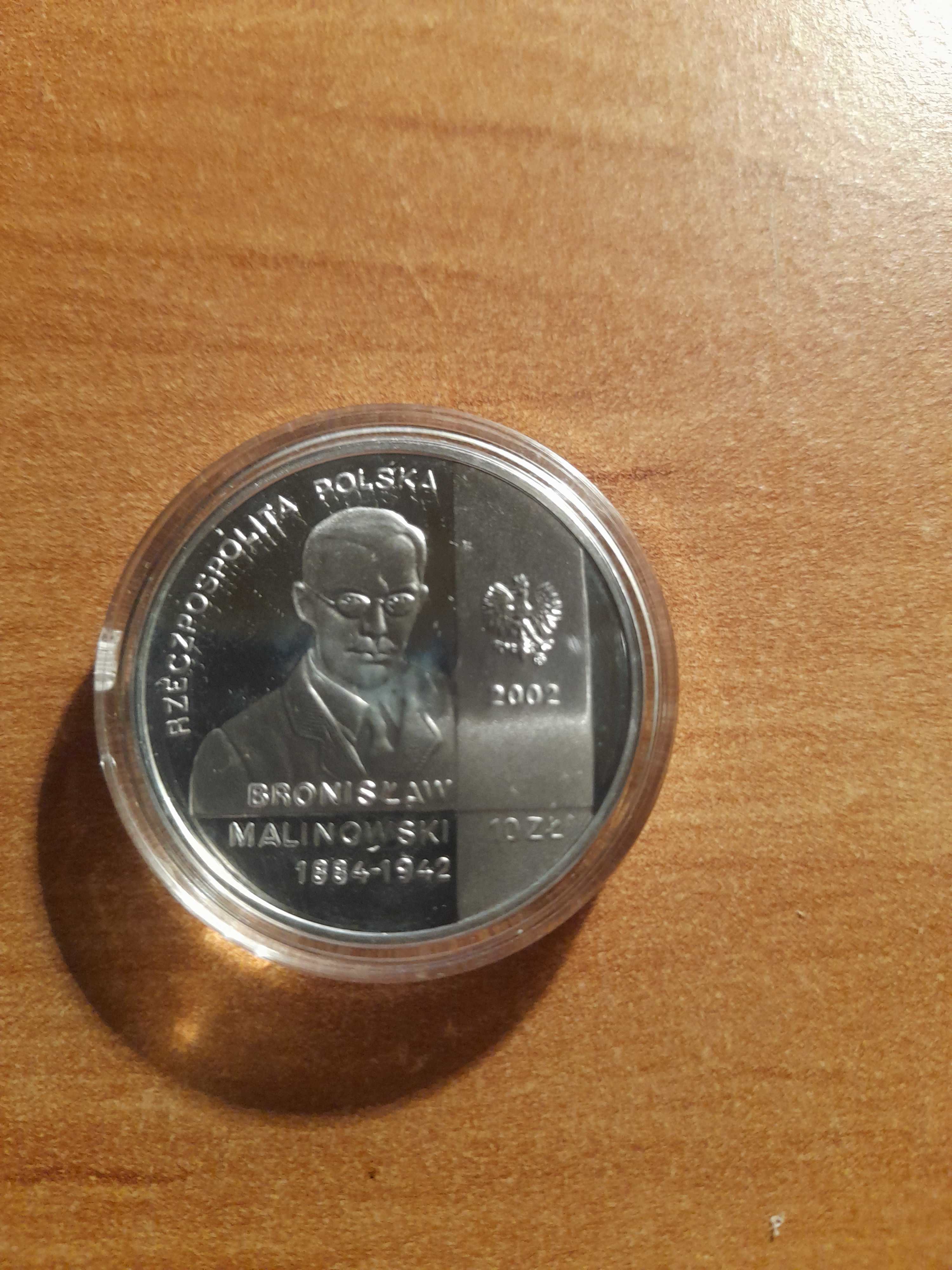 Moneta srebrna z 2002 r. "Bronisław Malinowski" 10 zł