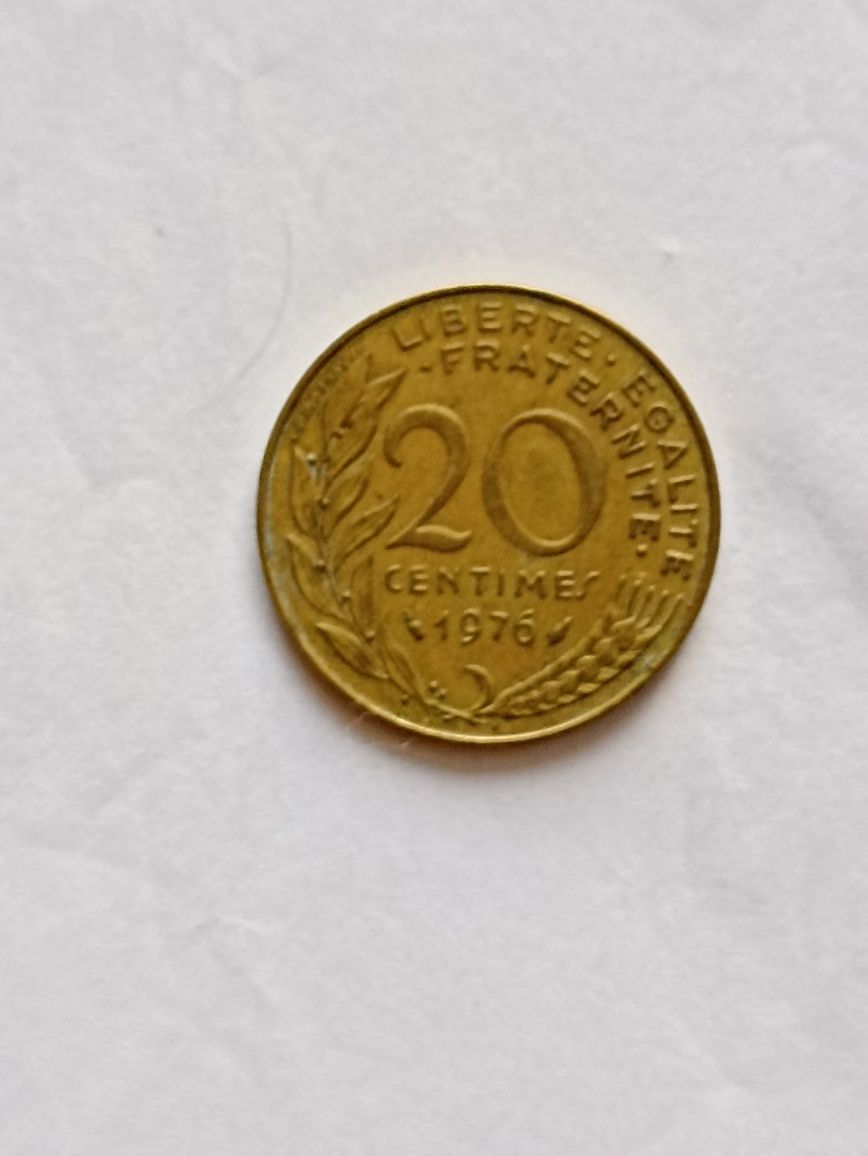 Moneta 20 centimes, Republika Francuska 1967