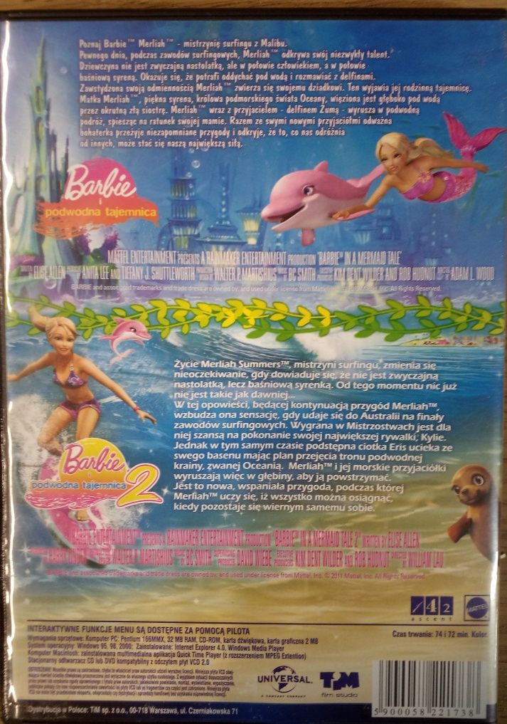 Barbie Bajki dvd vcd