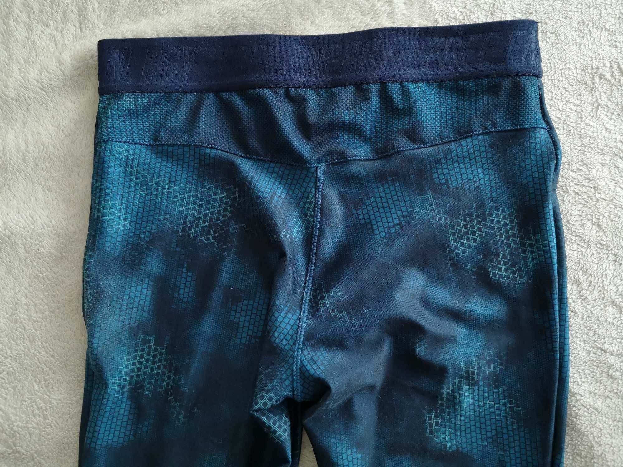 Niebieskie legginsy spodnie sportowe Decathlon Domyos 36