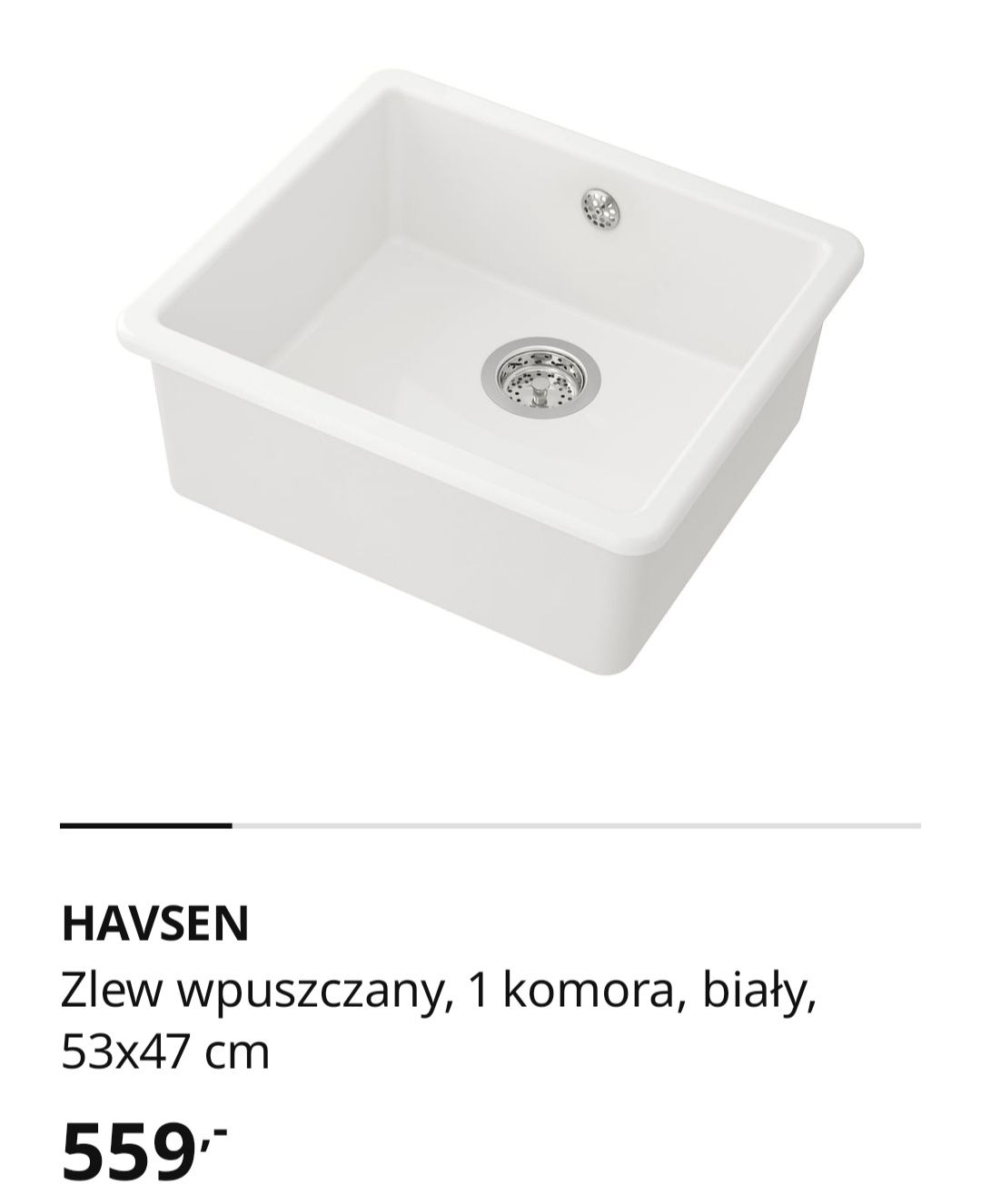 Zlewozmywak IKEA Havsen 53x47