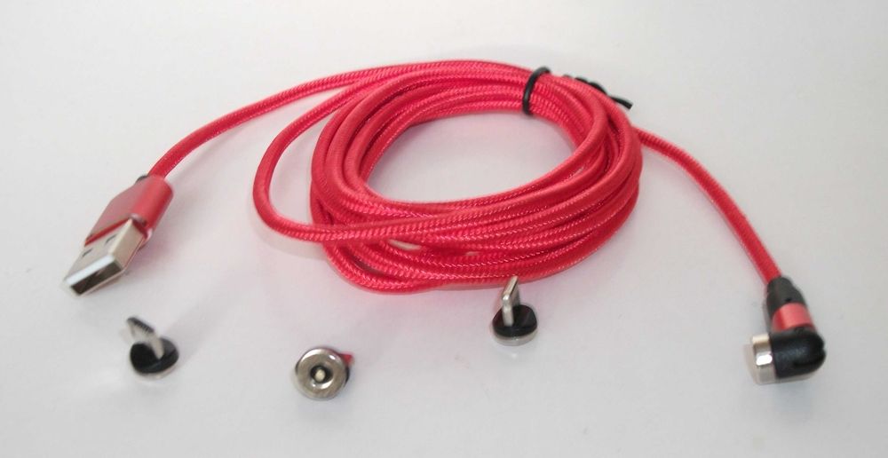 Kabel Przewód USB typ C Micro iPhone Magnetyczny 2mb