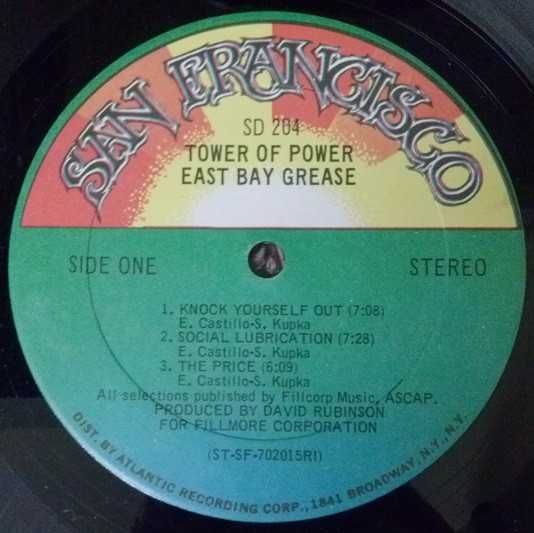 Tower Of Power ‎ "East Bay Grease" - 1970 - 1st press LP.