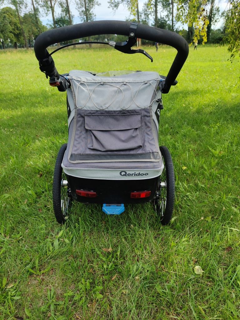 Qeridoo Kidgoo 1 Przyczepka rowerowa wysyłka riksza hamulce tarczowe