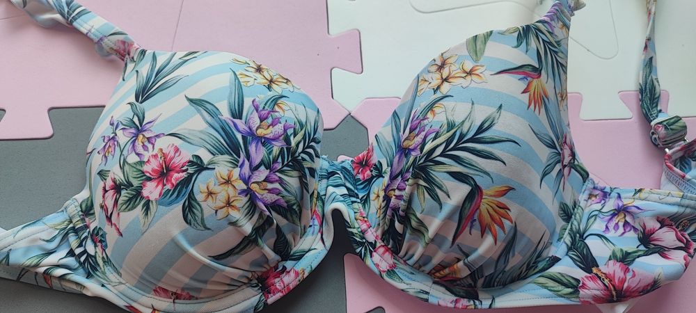 Komplet bikini hawajski print 80B+ L