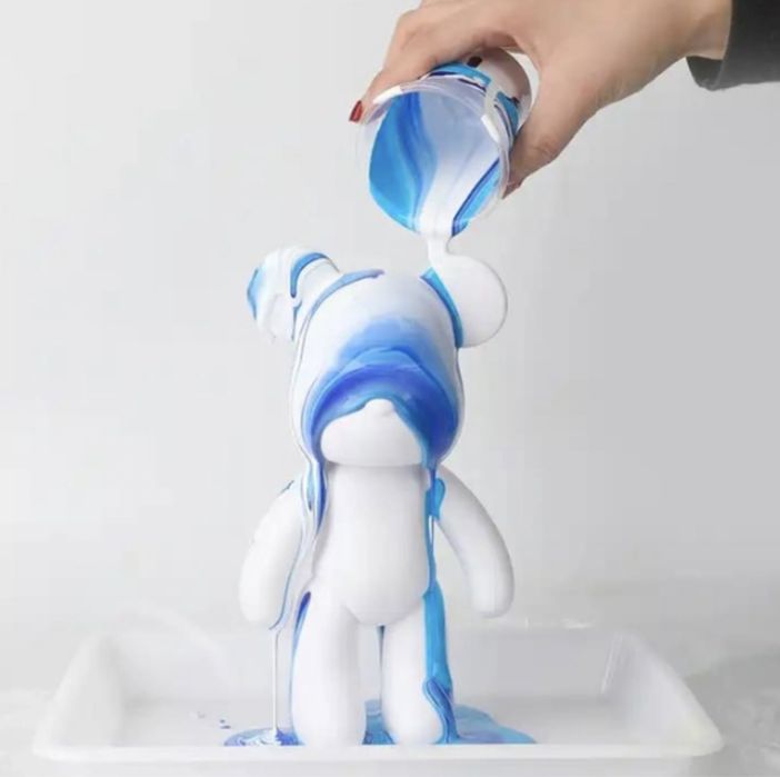 Флюїдний Мішка 33 см bearbrick DIY Мишка с красками творчество краски