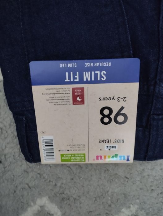 Spodnie jeans lupilu granatowe rozm 98