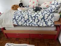 Cama individual dupla + 2 gavetas