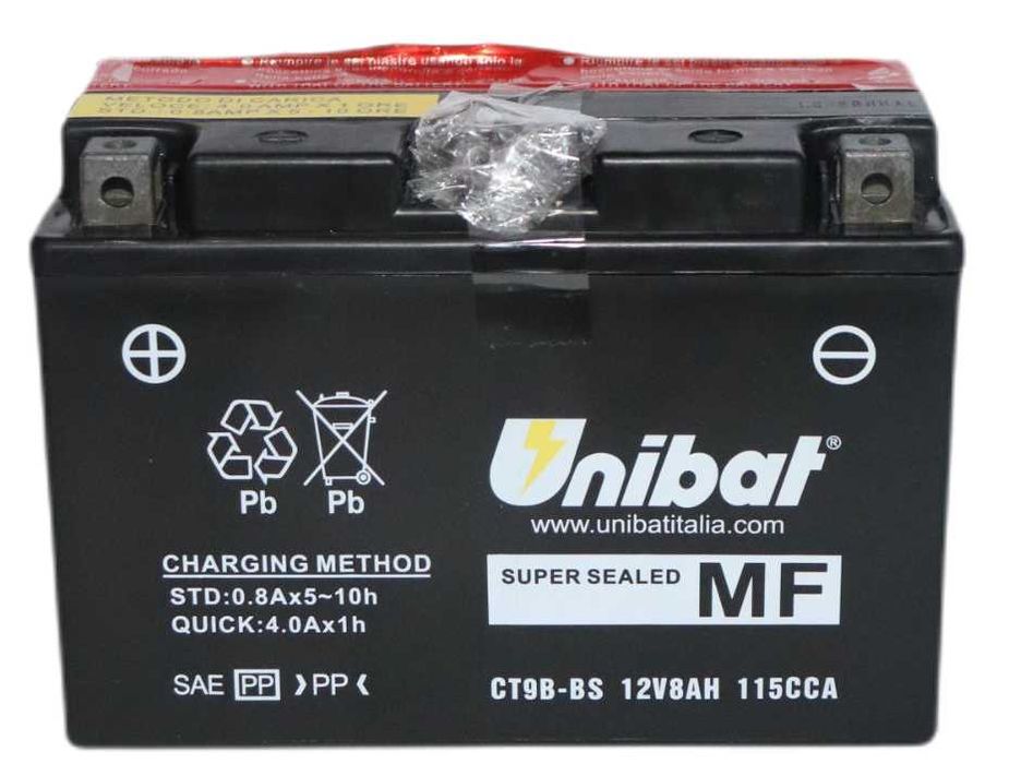 Akumulator Unibat AGM CT9B-BS 8Ah 115A 12V lewy +