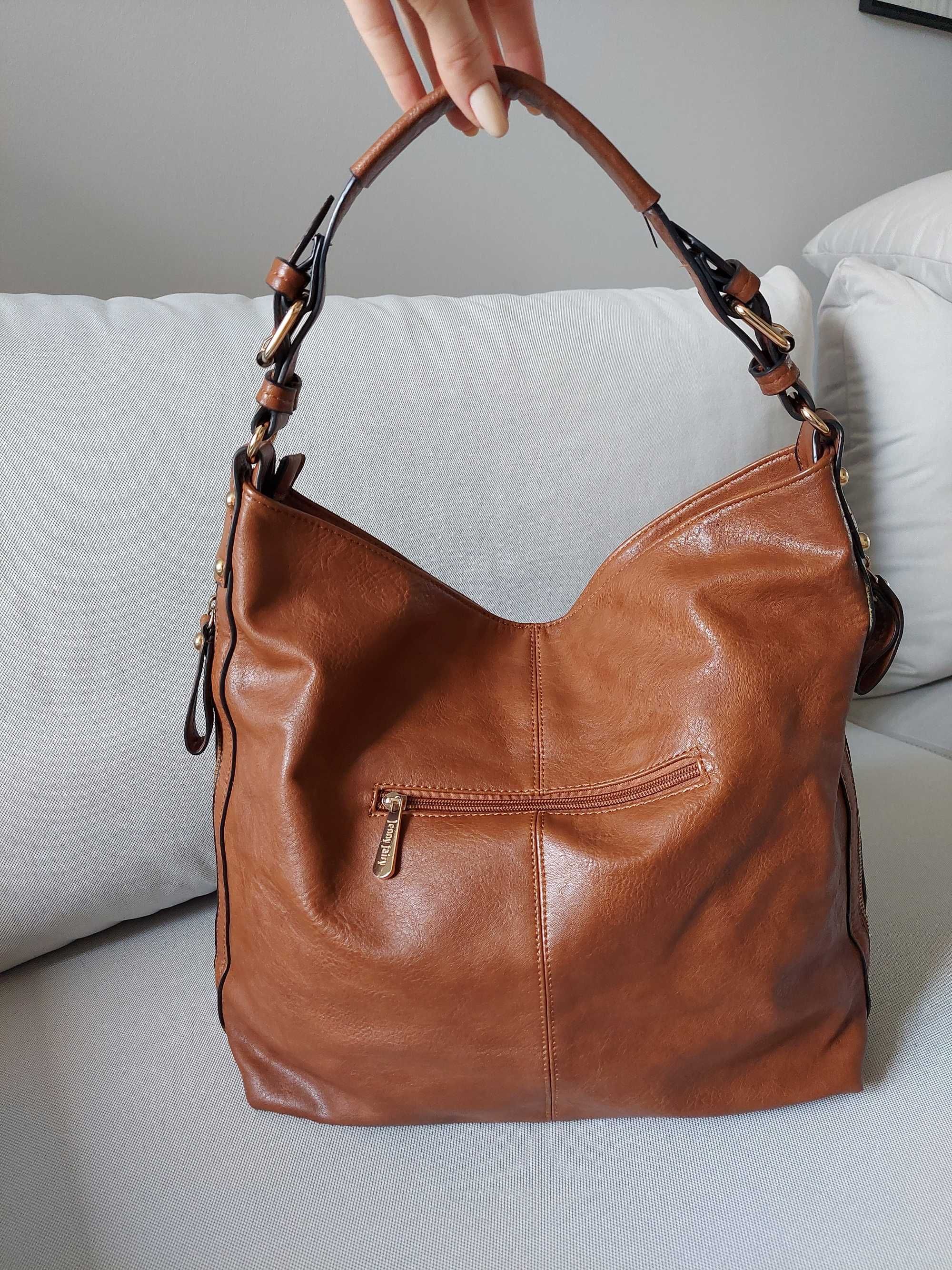 Brązowa torebka CCC Jenny Fairy elegancka do ręki crossbody