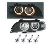 FAROIS ANGEL EYES PARA BMW SERIE 5 E39 FUNDO PRETO