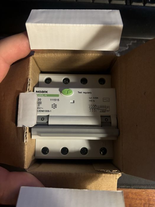 Дифавтомат (УЗО) Noark 6кА C 25А 3P+N 30mA тип A Ex9NL-N 111548