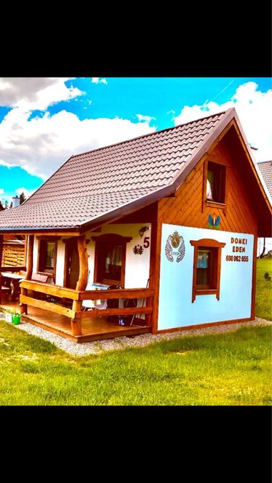 Domki Eden z balią Szwajcaria kaszubska mini zoo sauna