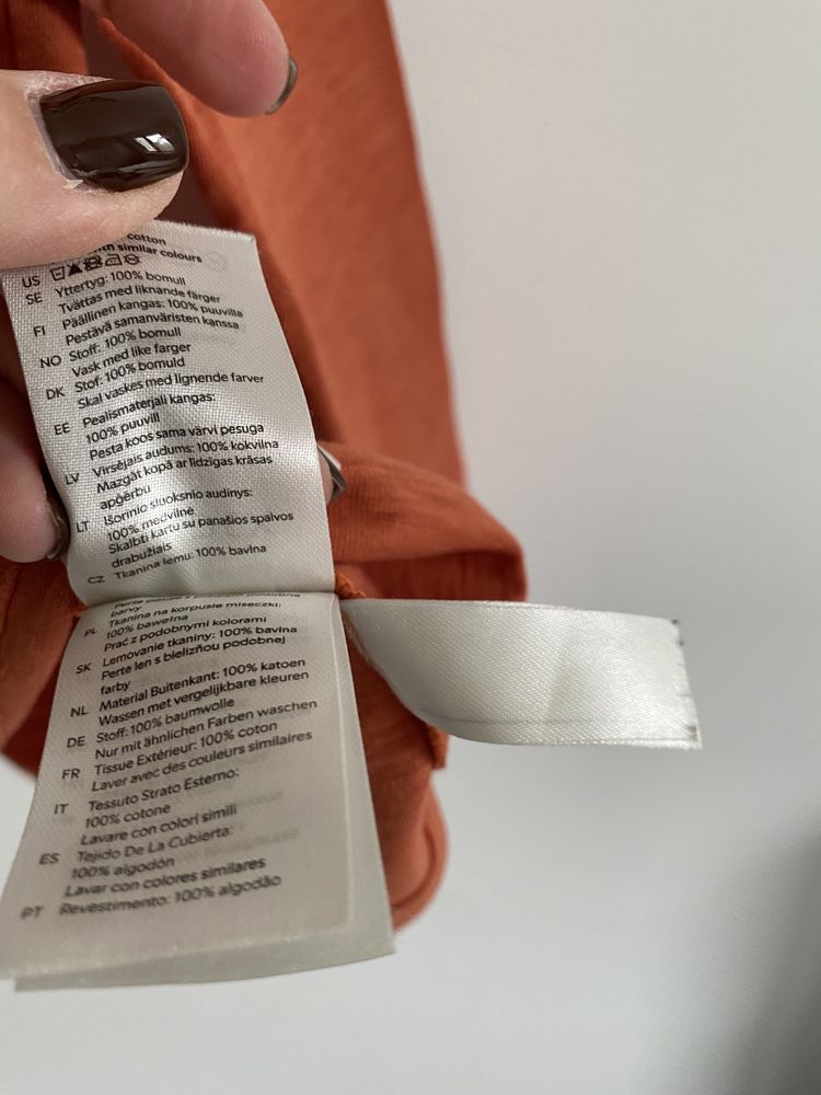 Bluzka lindex 104 luźna ruda pomarańczowa