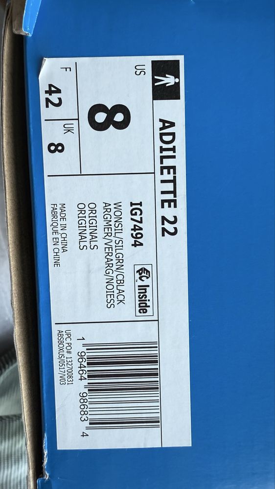 Шльопки Adidas 42 розмір ідуть на 41