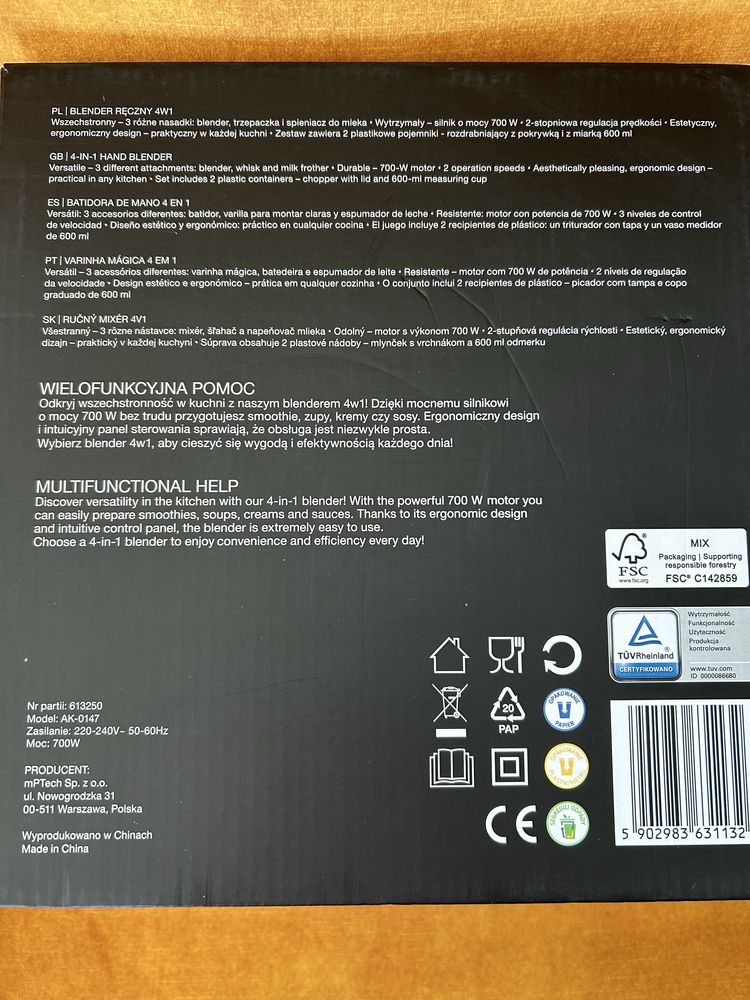 Nowy blender Smukee 4 w 1