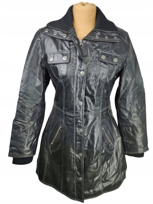 Mauritius gipsy skórzana kurtka płaszcz rozm. M