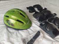 Conjunto capacete + protecções