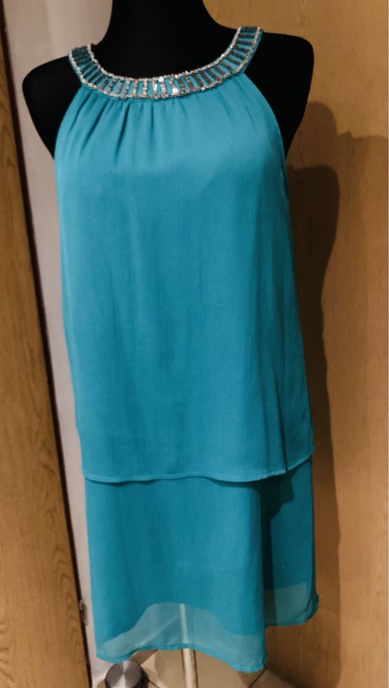 Letnia, przewiewna sukienka orsay, rozmiar 38, uzywana