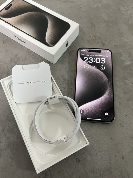 iPhone 15 Pro 128 GB Titanium IDEALNY STAN!