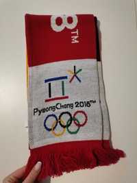Szalik olimpijski Pyeong Chang pary łyżwiarzy