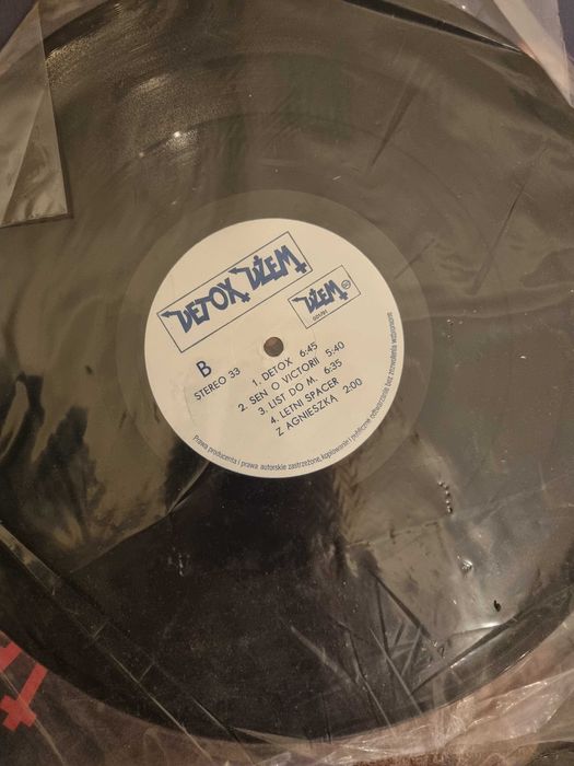 Płyta winylowa Dżem Detox unikat 001/91 licencja i dystrybucja 1991