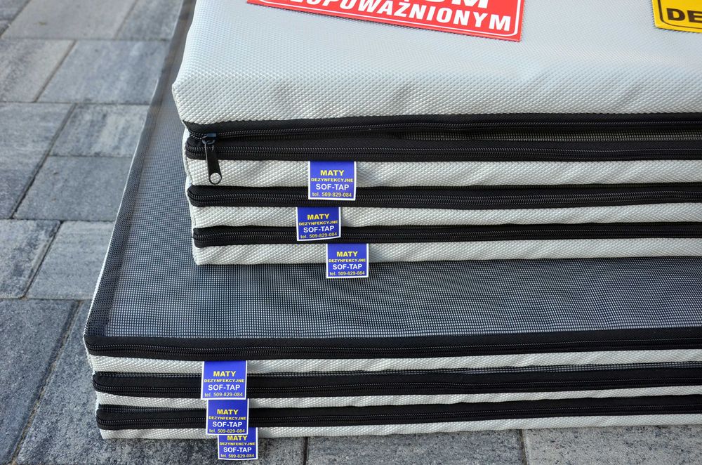 Mata dezynfekcyjna przejazdowa 600x90x5  Plandeka 900 g/m2 Siatka PVC